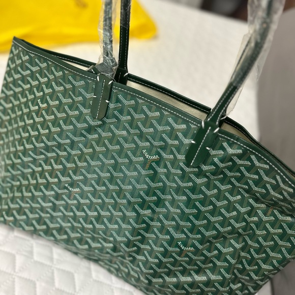 Green patterned tote bag with wallet - brand new, never used - Picture 6 of 10